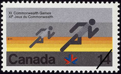 Running Canada Postage Stamp XI Commonwealth Games