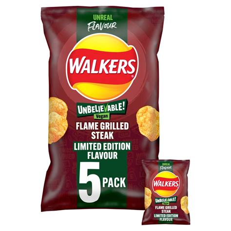 Walkers Vegan Flame Grilled Steak Multipack Crisps