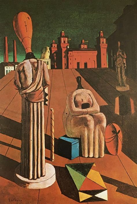 Original Vintage Print 1973 By Giorgio De Chirico The Disquieting