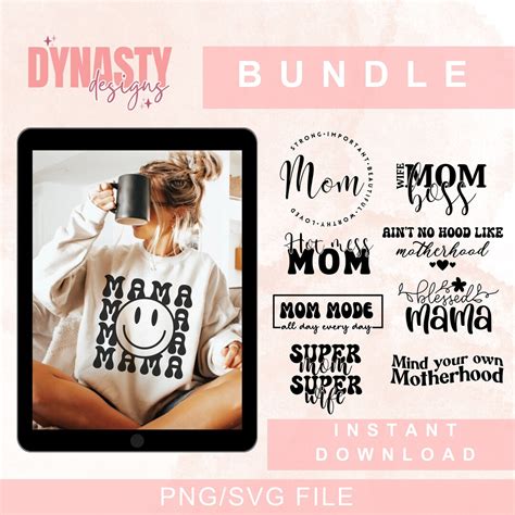 Mom Bundle Svg Mothers Day Svg Mom T Mom Of Girls Svg Mom Life