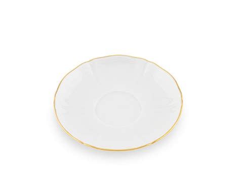 Gold Tea Saucers Corona Ginori 1735