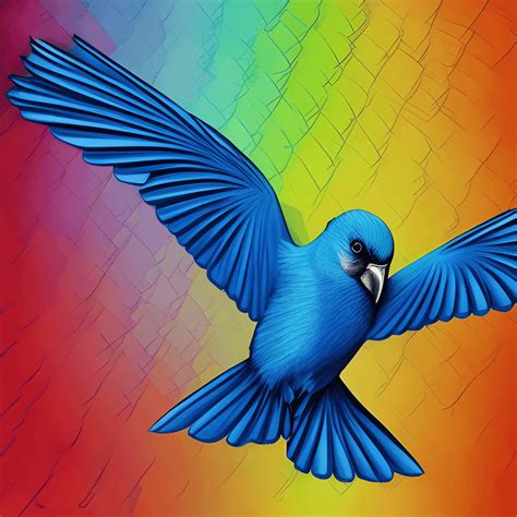 Rainbow Birds Fly Hyper Realistic Illustration · Creative Fabrica