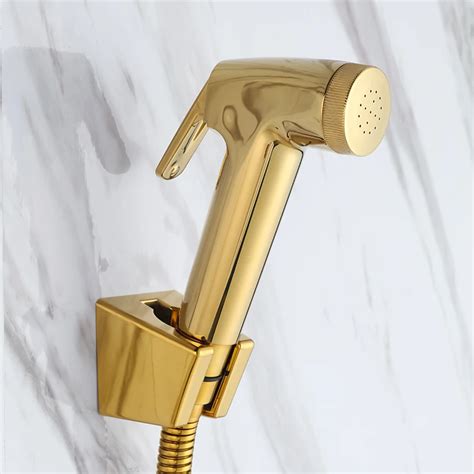 Aliexpress Buy Luxury Gold ABS Plastic Toilet Hand Held Bidet Set