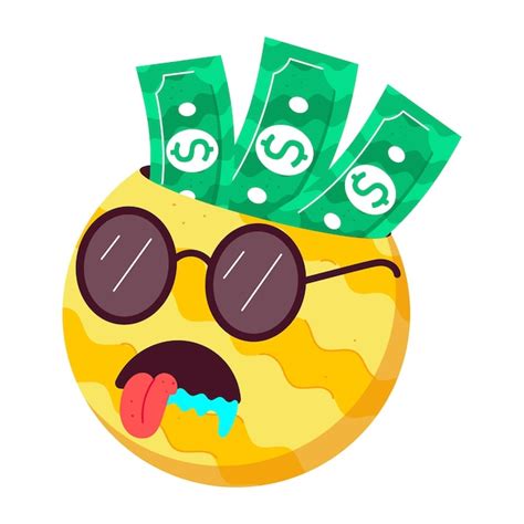 Premium Vector | A cartoon drawing of a dollar bill with sunglasses on it