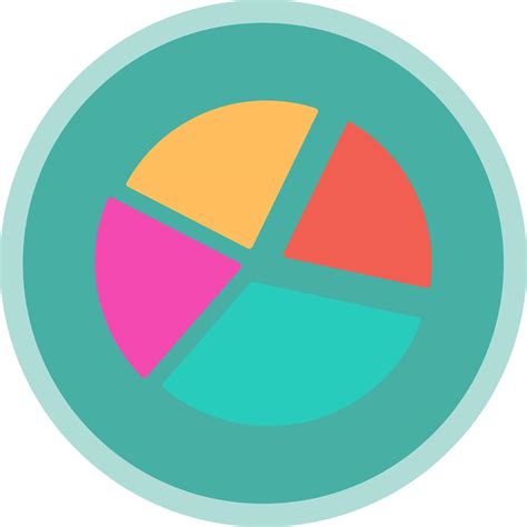 Pie Chart Flat Multi Circle Icon 43020396 Vector Art At Vecteezy