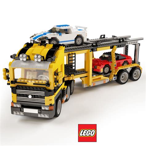 3D Lego car transporter | CGTrader