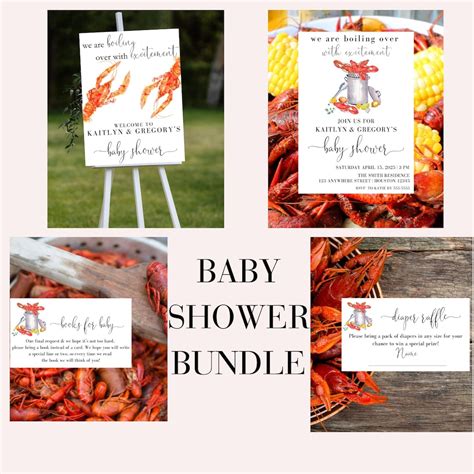 Crawfish Boil Baby Shower Seafood Boil Invitation Crawfish Boil