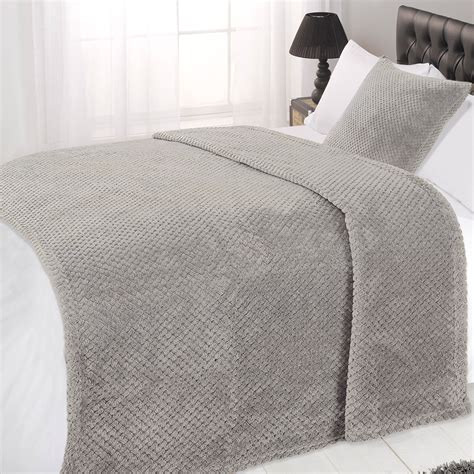 Dreamscene Luxury Large Waffle Honeycomb Mink Warm Throw Over Bed Soft