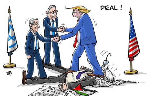 Political Cartoon U S Trump Netanyahu Peace Talk Israel Palestine