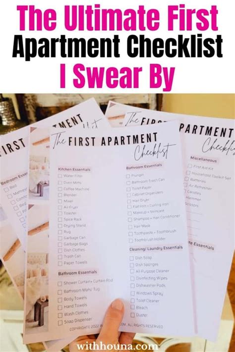 The Ultimate First Apartment Checklist I Swear By For Moving to Your ...