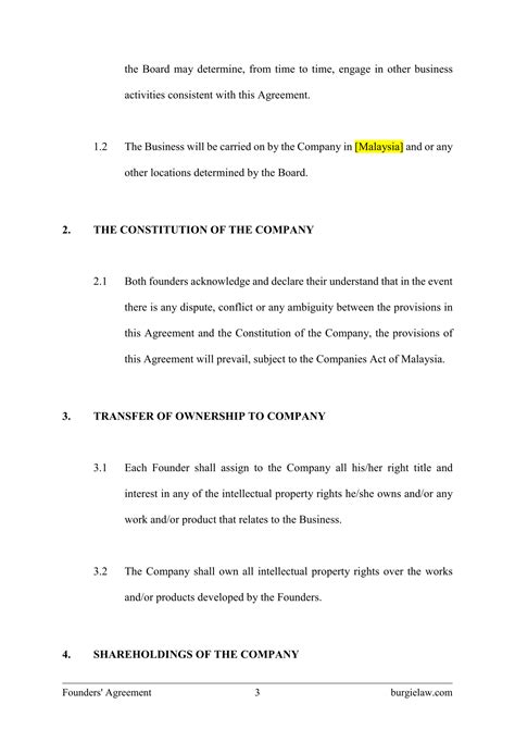 founders agreement template burgielaw