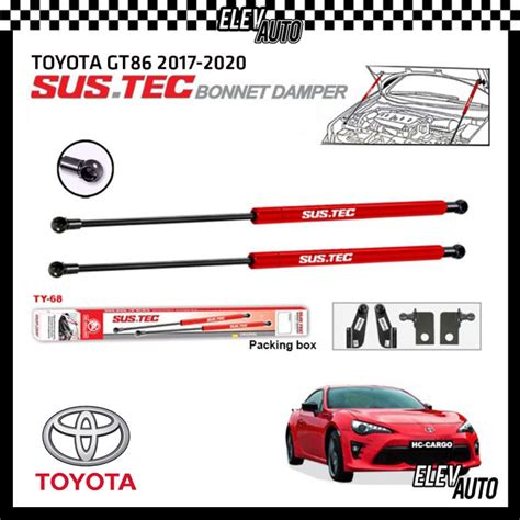 Toyota GT86 2017 2021 SUSTEC Front Hood Damper Bonnet Gas Lifter Twin