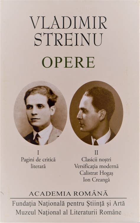 Opere Vol I Ii De Vladimir Streinu Editura Mlr Muzeul