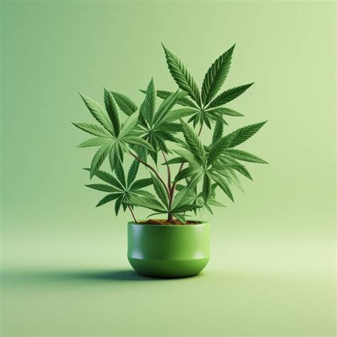 Premium AI Image | cartoon 3d rendering of marijuana