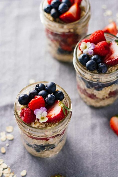 Triple Berry Overnight Oats Jar Of Lemons