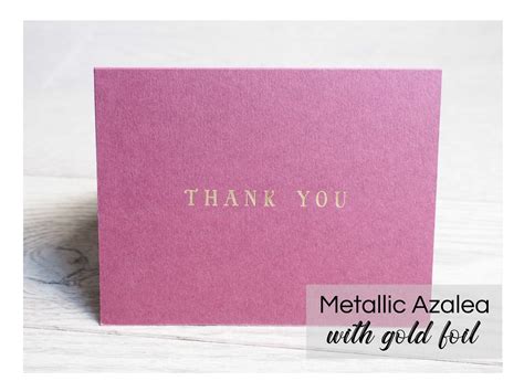 Gold Foil Stamped Thank You Cards Pack Silver Foil Thank You Etsy