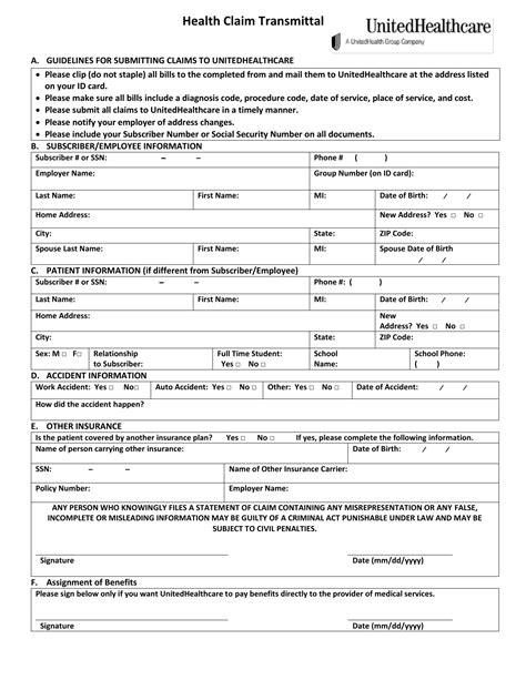 Download United Healthcare Medical Claim Form | PDF | FreeDownloads.net