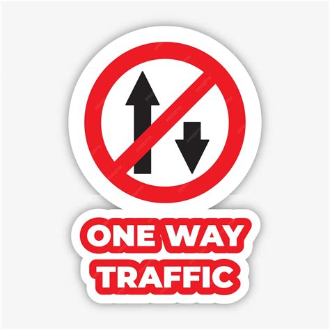 Premium Vector | One way traffic traffic sign editable modern vector