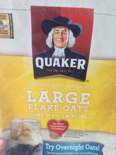 Quaker Large Flake Oats 30 G Nutrition Information Innit