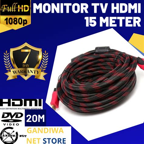 Jual Kabel Hdmi Meter Serat Jaring Hdmi To Hdmi Shopee Indonesia