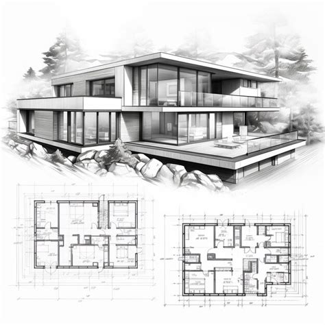 Premium AI Image | House Design With Plans