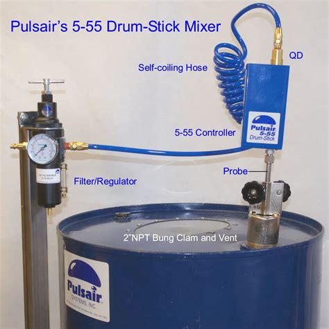 Drum mixers 55 gallon - Tank Mixers - Mixing Tanks | Pulsair Systems