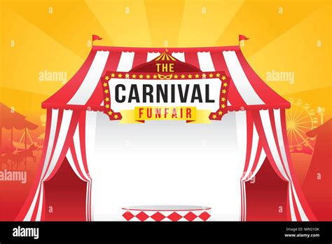 Vector Illustration Of The Carnival Funfair Design Stock Vector Image