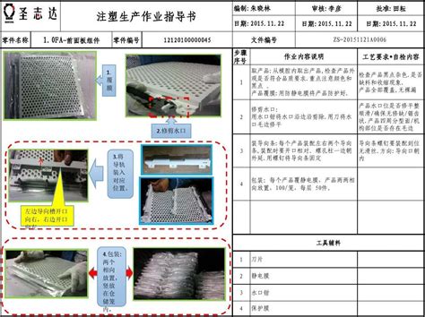 注塑生产作业指导书 文档下载