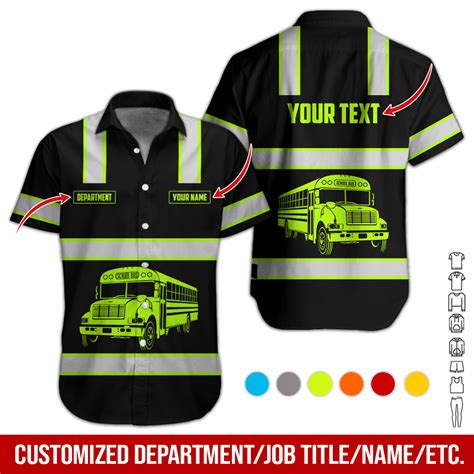 customized   color school bus driver uniform   printed