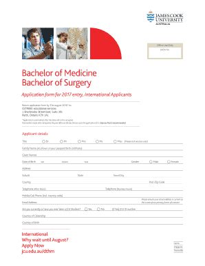 Fillable Online Application Form MBBS INTL 2017 Pdf Fax Email Print