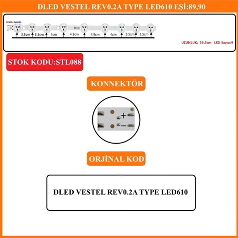 Dled Vestel Rev A Type Led Led Tv Panel Ledler K L Elektronik