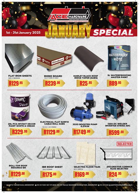Current Specials | Ace Hardware Burgersfort