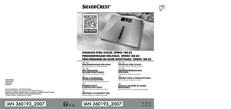 User Manual SilverCrest SPWES 180 A2 English 110 Pages