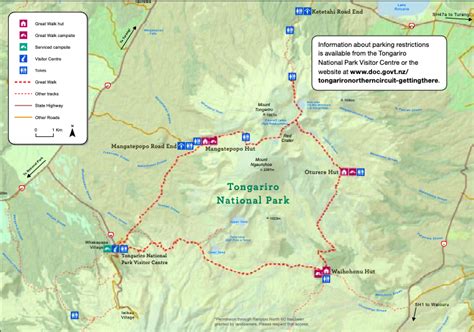 Tongariro Crossing Map - Guest New Zealand