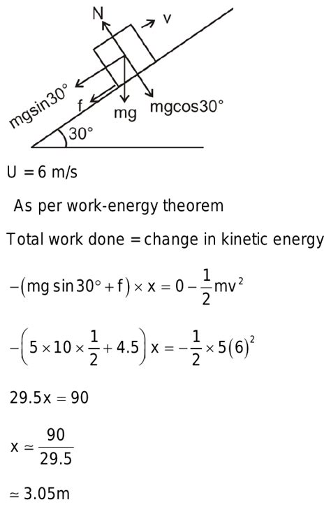 15 A Body Of Mass 5 Kg Is Projected Up An Inclined Plane At 30 Degree