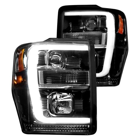 Recon Truck Accessories Projector Headlight Smoked Black Ford Superduty