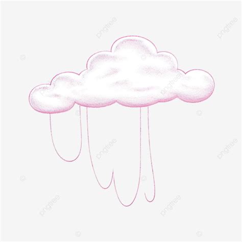 Arte Lineal De Tiza De Nube Rosa Png Dibujos Nube Destacar Rosado