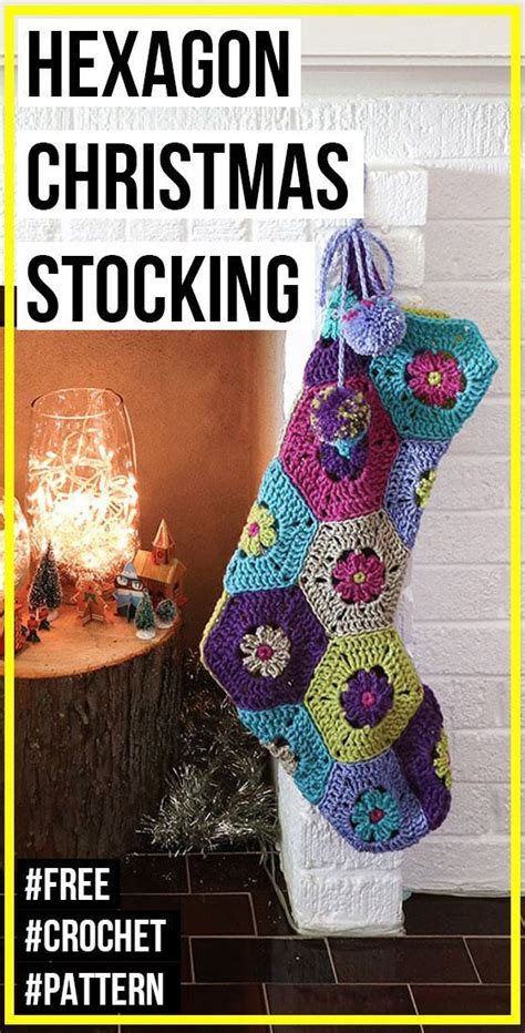 Crochet Hexagon Crochet Christmas Stocking Free Pattern Artofit