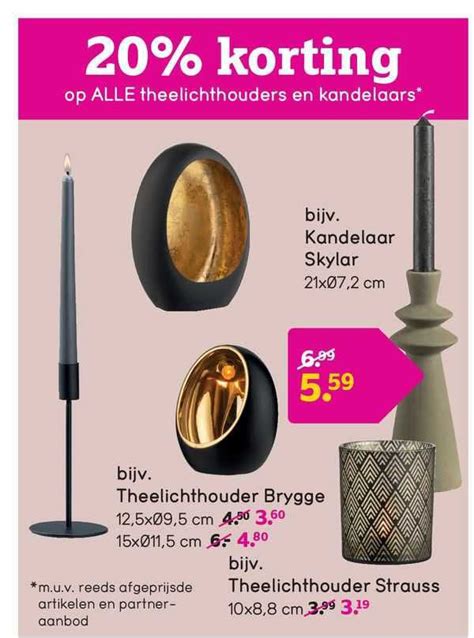 Theelichthouder Brygge Of Strauss Of Kandelaar Skylar Aanbieding Bij