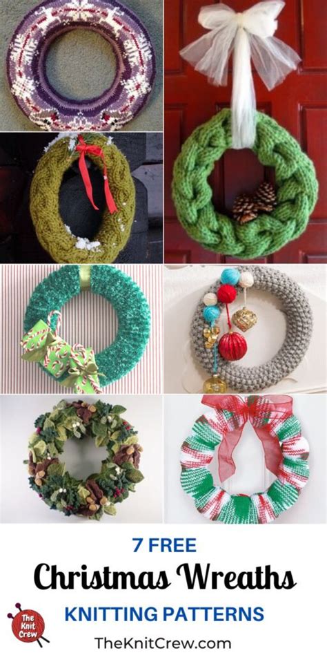 7 Free Knitted Christmas Wreath Patterns The Knit Crew