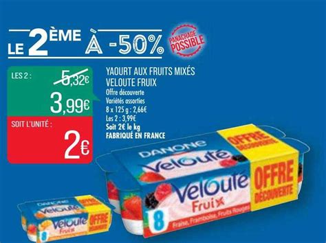 Promo Yaourt Aux Fruits Mix S Velout Fruix Chez Match Icatalogue Fr