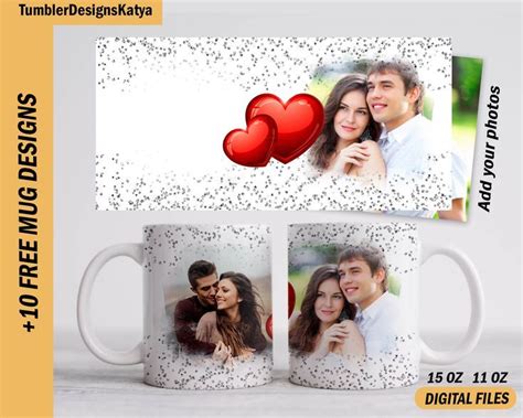 Photo Template Mug for 15 Oz and 11 Oz Valentine Day Mug Wrap - Etsy ...