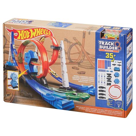 Mattel Hot Wheels Track Builder Double Booster Σετ Πίστα Αγώνων Συνδυασμών DGD Toys shop gr