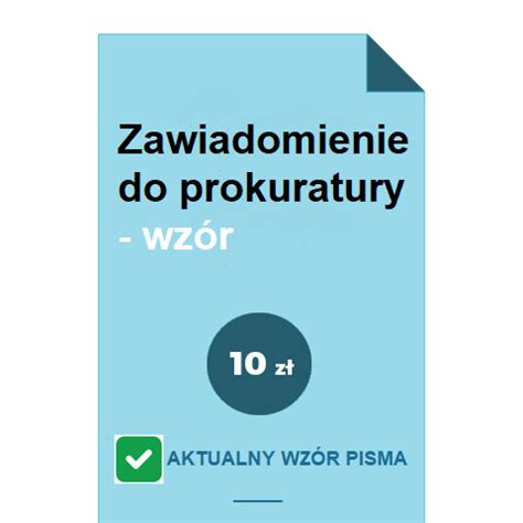 Zawiadomienie do prokuratury wzór POBIERZ