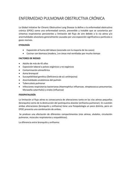 Enfermedad Pulmonar Obstructiva Crónica Juan Diego Aguilar León uDocz