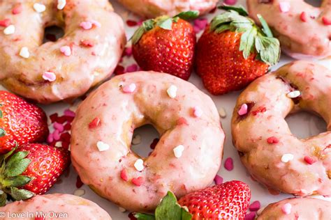 Baked Strawberry Buttermilk Donuts Love In My Oven