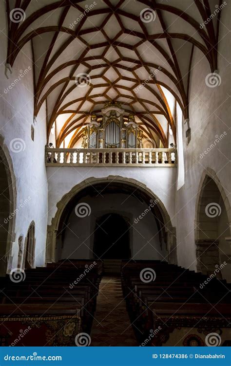 Interior of the Fortified Church Prejmer in Prejmer City, Near Brasov ...