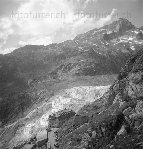 Hotel Belvedere Mit Rhone Gletscher Furka Pass Foto Furter Davos