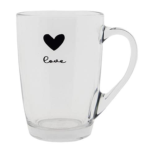 Clayre Eef Theeglas Ml Glas Hart Love Theemok Kopen Shop Bij Fonq