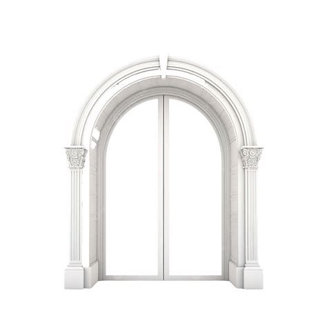 Puerta De Arco Aislada Sobre Fondo Blanco Png Representación 3d Png